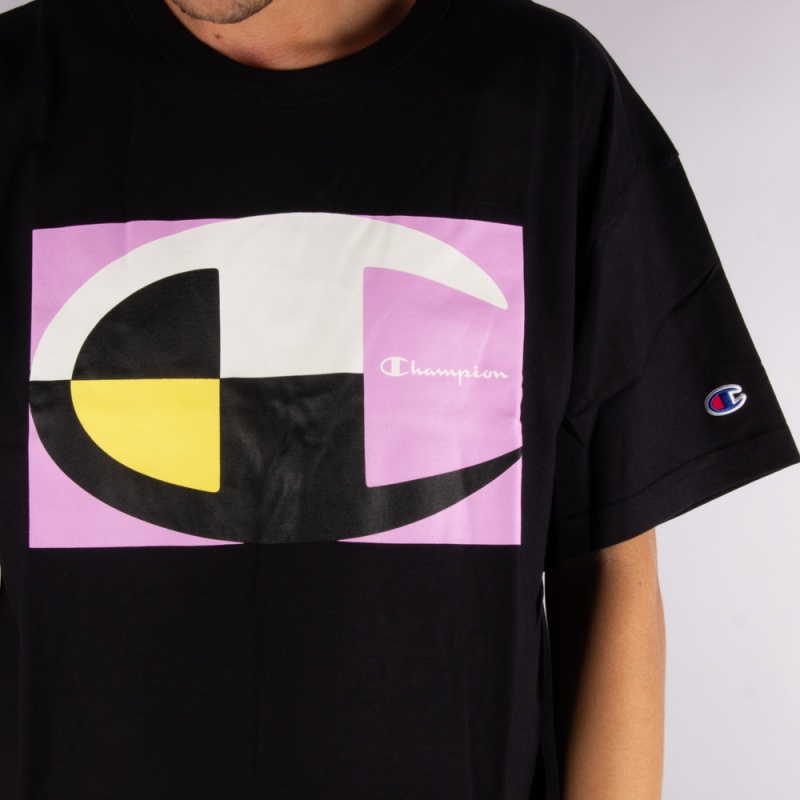 Camiseta Champion C Logo Mosaic Preto